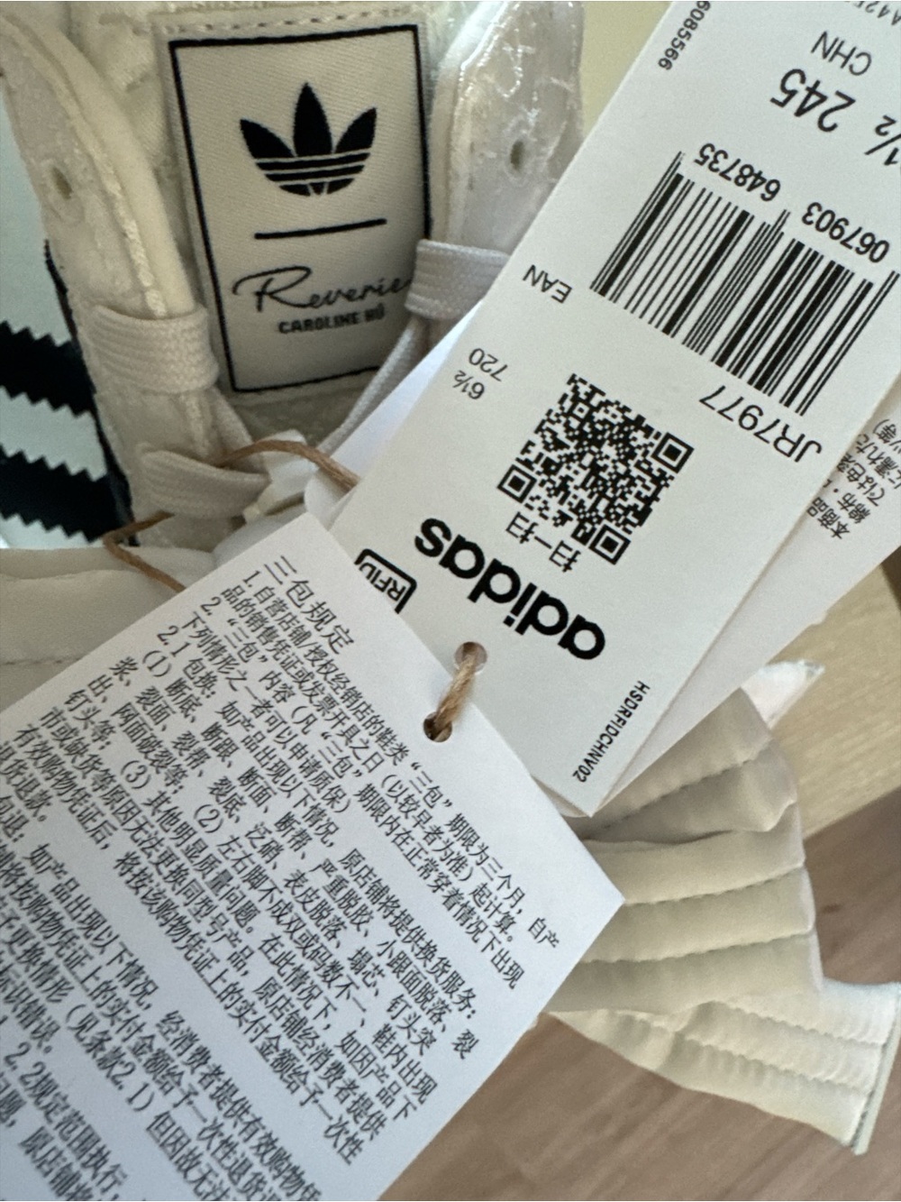 Adidas x Caroline Hu Superstar JR7977 White Bow Sneakers NWT Collab UK 6.5~US8.5 - Picture 9 of 15